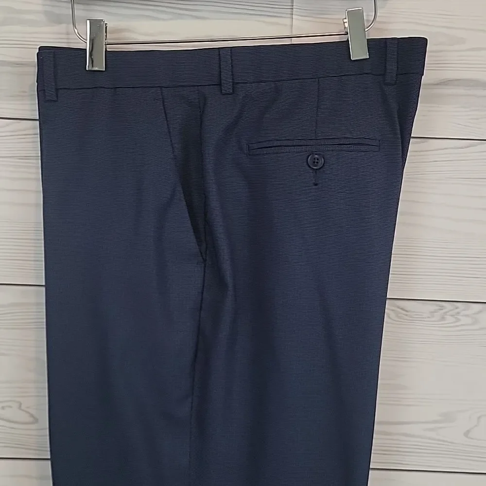 Perry Ellis Portfolio Flex Srretch Navy Trousers Mens Size 36